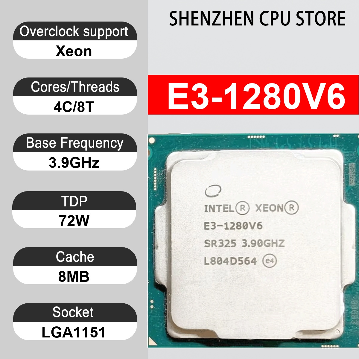 Ddr4 2400Mhz - معالج إنتل زيون E3-1280V6، 4 نوى،