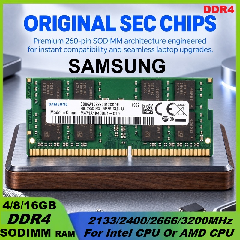 Sodimm Ddr4 - ذاكرة الوصول العشوائي DDR4 من سامسونج،